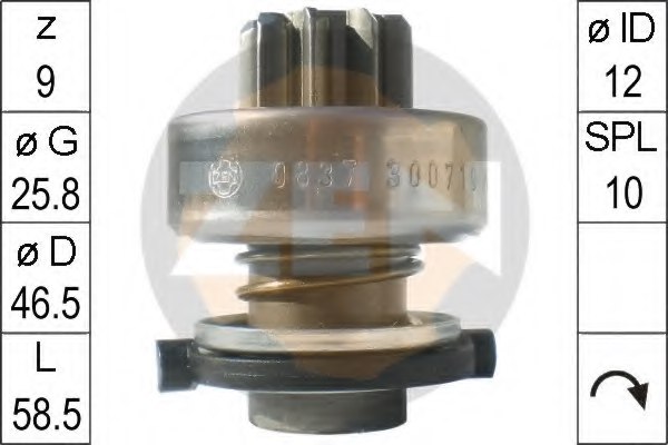 ERA 225372 Freewheel Gear, starter